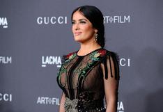 Salma Hayek luce elegante vestido con detalles mexicanos