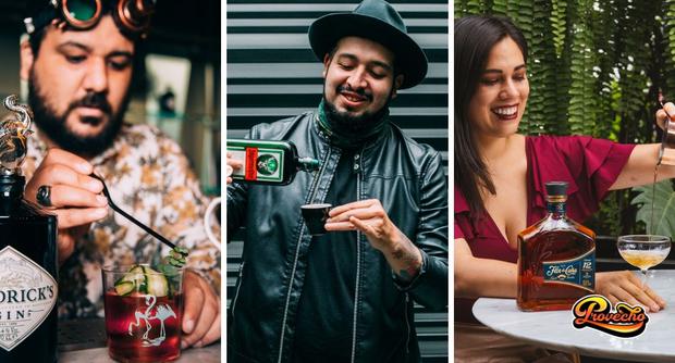 Jose Luis Valencia (Brand Ambassador for William Grants & Sons), Andy Valderrama (Brand Ambassador for Jagermeister) and Karen Alvarez (Brand Ambassador for Flor de caña), are three of the members of Bartenders on the move.  Also, they have a podcast with the same name on Spotify. 