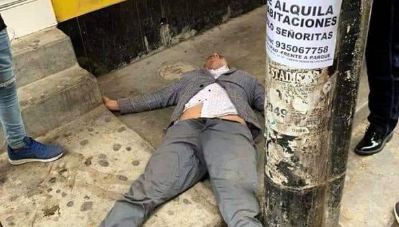 Sánchez Rubio fue encontrado por personal de serenazgo de la Municipalidad de Trujillo "en aparente estado inconsciente y tirado en la vereda del local restobar" (Foto: cortesía)