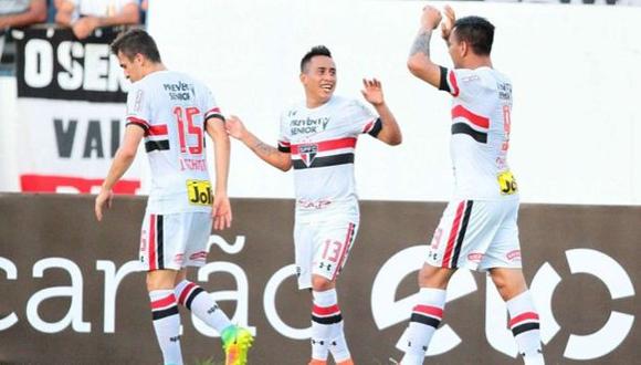 Con Christian Cueva: Sao Paulo venció 2-1 Fluminense en Brasil