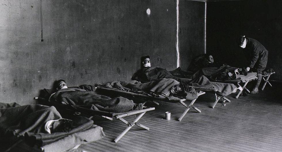 Tropa estadounidense infectada por la Gripe española en Europa. (Foto: The National Library of Medicine)