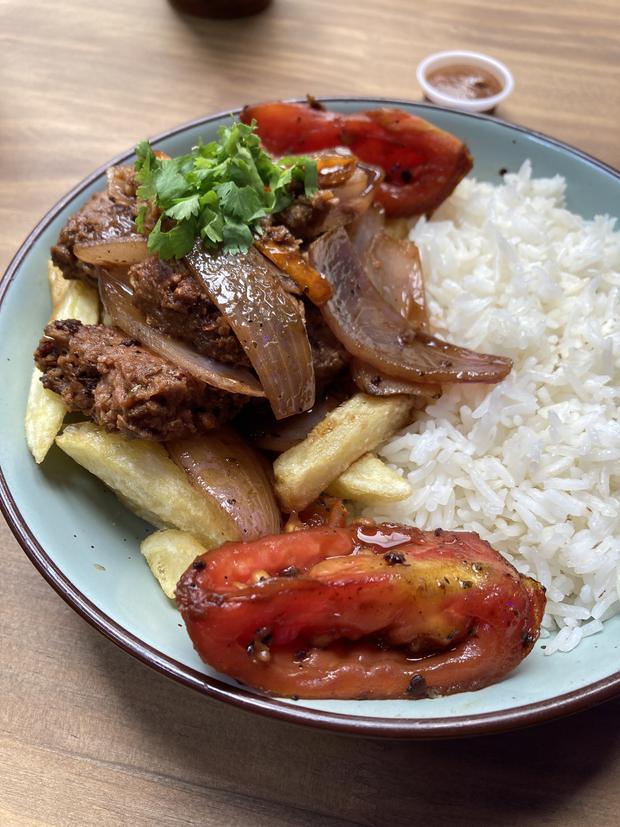 Beyond meat tenderloin from Saltao Wok Food.  (Photo: Patricia Castañeda)