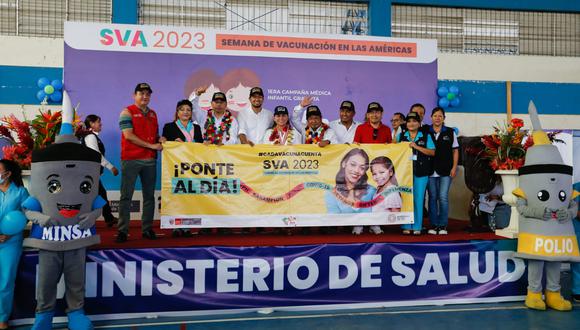 La ministra Rosa Gutiérrez inauguró la Semana de Vacunación en las Américas. (Foto: Minsa)