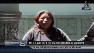 Arequipa: mujer insultó y golpeó a policía en comisaría