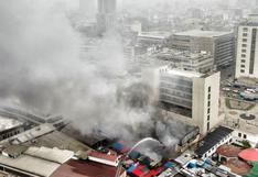 Cercado de Lima: incendio de gran magnitud consume galerías cerca de Mesa Redonda | VIDEO 