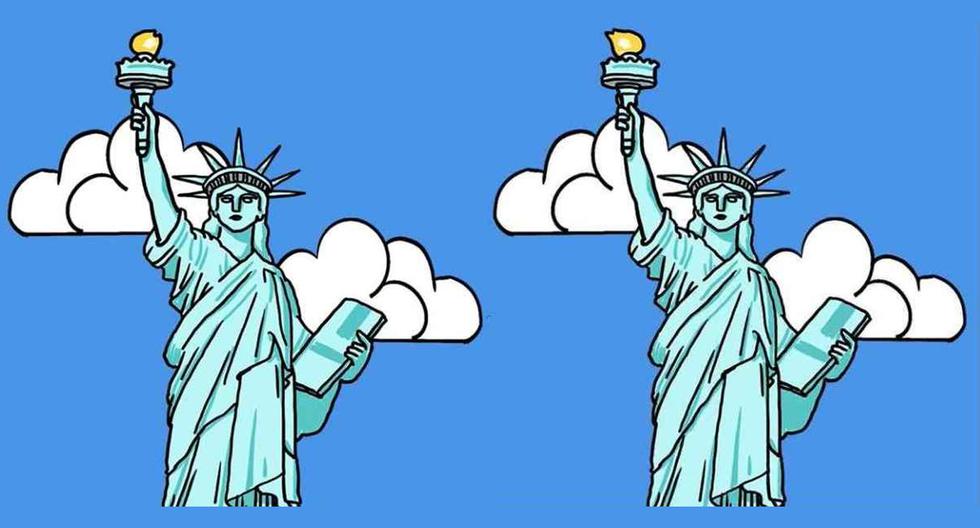 Visual Challenge |  Quickly spot the differences between images of the Statue of Liberty |  Viral
