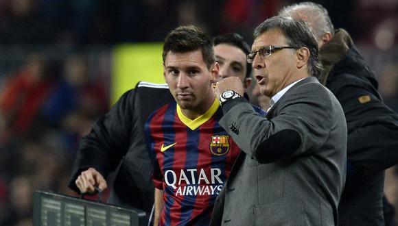 Lionel Messi y Gerardo Martino en el Barcelona (Foto: AFP)