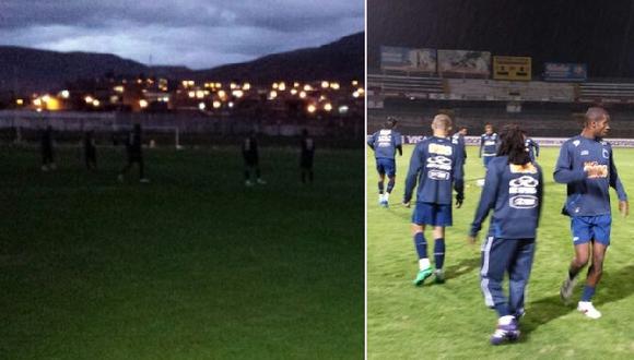Cruzeiro no pudo entrenar en Huancayo por apagón en estadio