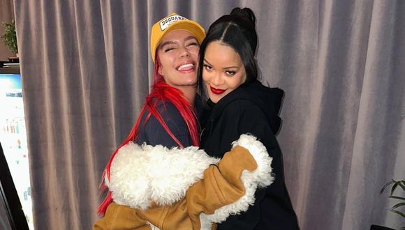 Karol G se mostró emocionada tras conocer a Rihanna luego de su show en el Super Bowl. (Foto: Instagram)