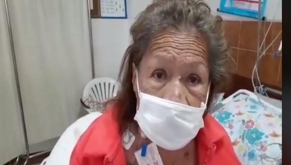 Áncash: anciana recupera su salud y recita poema al personal médico en agradecimiento (Foto: captura de pantalla | hospital La Caleta)