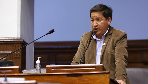 Guido Bellido se pronunció en contra de la moción de vacancia contra el presidente Castillo. (Foto: Congreso)