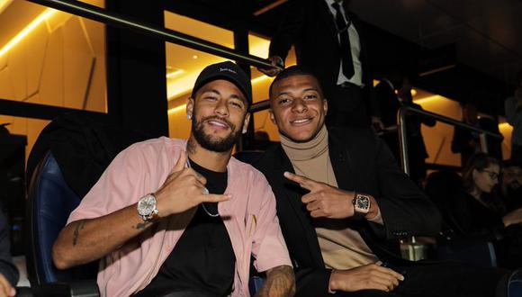 Neymar y Mbappé celebraron así el doblete de Ángel di María. (Foto: Agencias)