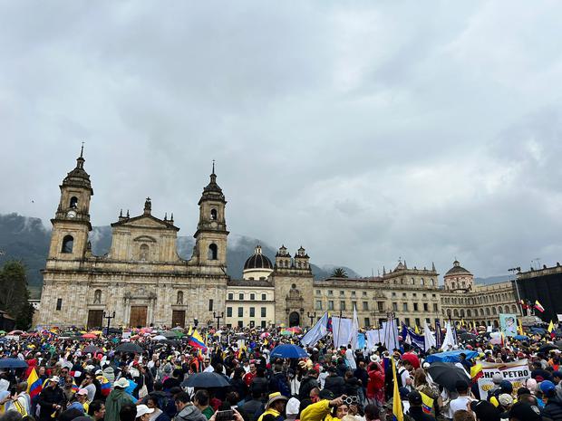 Bogotá fue una de las plazas principales de las manifestaciones del domingo. 