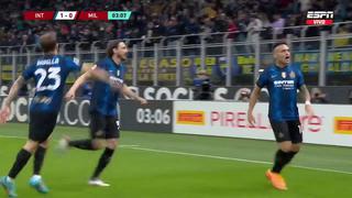 Deja su huella: Lautaro Martínez anotó el 1-0 de Inter en el derbi frente al Milan | VIDEO