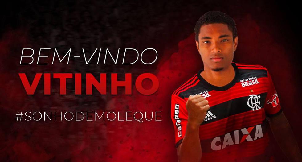 Vitinho defenderá los colores del Flamengo por las próximas 4 temporadas. | Foto: Clube de Regatas do Flamengo