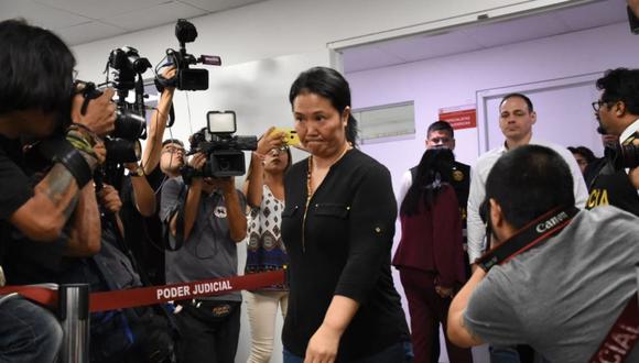 La lideresa de Fuerza Popular, Keiko Fujimori, es investigada por presunto lavado de activos y otros delitos por el Caso Odebrecht. (Foto: Poder Judicial)