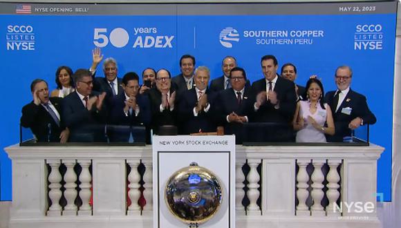 Presencia del Perú se da en el marco del 50° Aniversario de la Asociación de Exportadores (Adex), (Foto: captura NYSE)