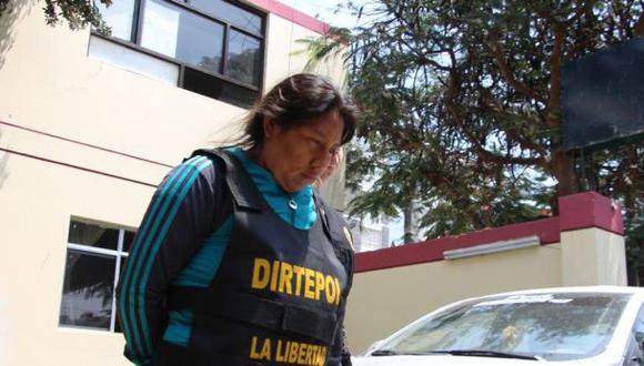 &#039;T&iacute;a Marina&#039; fue detenida en la puerta de su casa, en Florencia de Mora, en Trujillo. (El Comercio)