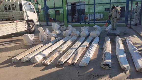 Comando COVID de la región sur envía carpas y camas al Penal de Arequipa para ambiente aislado. (Foto: INPE)