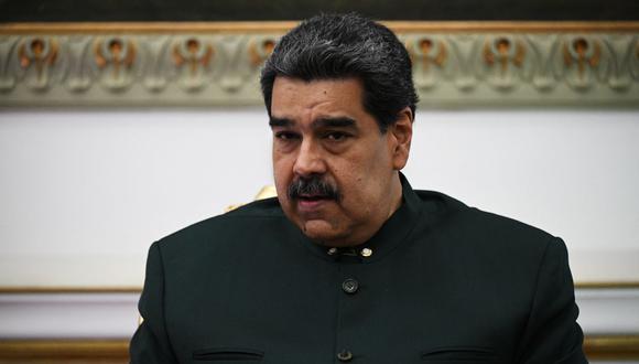 El presidente de Venezuela, Nicolás Maduro, en el palacio presidencial de Miraflores en Caracas, el 14 de septiembre de 2022. (Foto de Federico Parra / AFP)