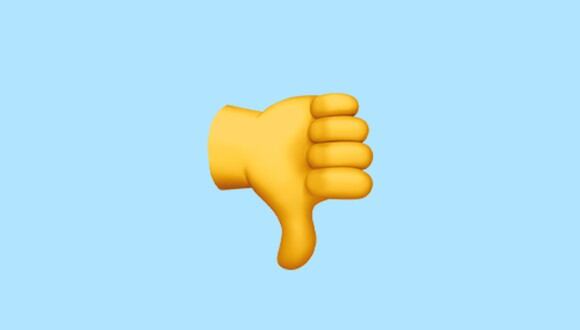 Conoce qué significa el emoji conocido como Thumbs Down en WhatsApp. (Foto: Emojipedia)