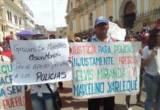 Piura: cientos de personas marchan en apoyo a policía Elvis Miranda