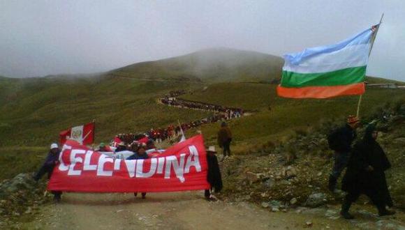 Antimineros amenazan con nuevas marchas a lagunas de Conga