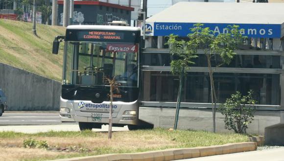 Metropolitano: 26 buses del Expreso 4 operarán hasta las 2 p.m.