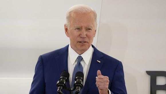 El presidente Joe Biden habla en la reunión trimestral de directores ejecutivos de Business Roundtable, en Washington. (Foto: AP/Patrick Semansky)