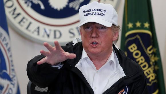 Donald Trump llega a McAllen, Texas, para presionar por el muro en la frontera con México. (Reuters).