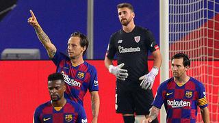 Con gol de Rakitic, Barcelona vence al Athletic Club y recupera la punta de LaLiga Santander