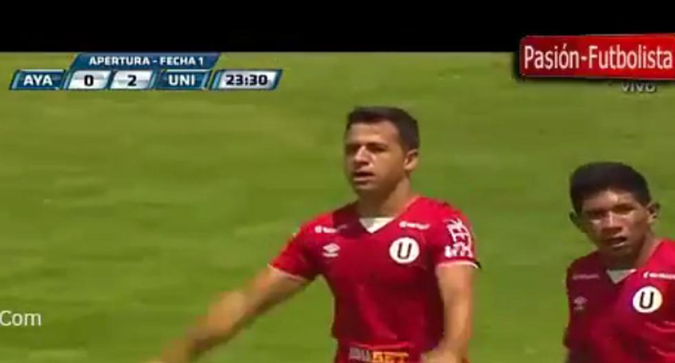 Diego Guastavino anotó así el segundo gol de Universitario. (Foto: Captura)