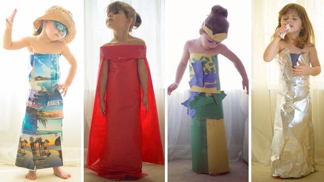 Futura fashionista: Conoce a la pequeña que se viste con papel - 1