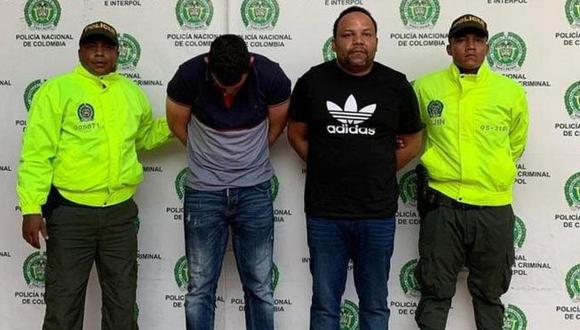 Peralta (tercero desde la izquierda) era considerado el principal narcotraficante de República Dominicana. (Policía Nacional de Colombia).