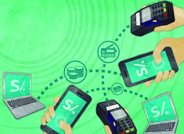 El reto de los bancos de cara al futuro cercano es llevar todos sus servicios digitales a los teléfonos móviles de sus clientes. [Ilustración: Rolando Pariachi].