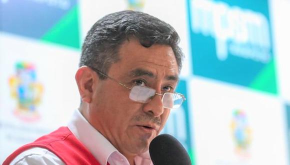 Willy Huerta huyó de la prensa luego de participar en un evento junto al primer ministro, Aníbal Torres, en Tarapoto. (Foto: Mininter)