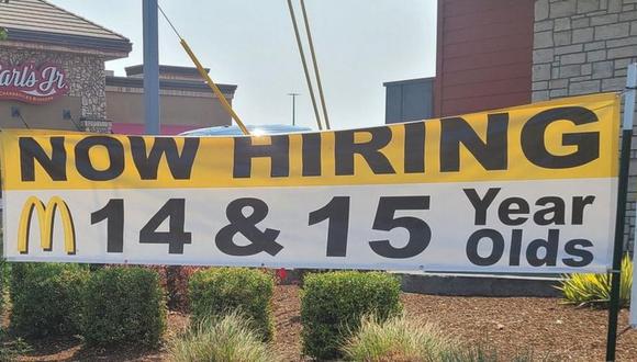 McDonald’s contrata a jóvenes de 14 años en Oregon para afrontar la escasez de trabajadores en Estados Unidos. (HOTLUNCHPAM/ REDDIT).