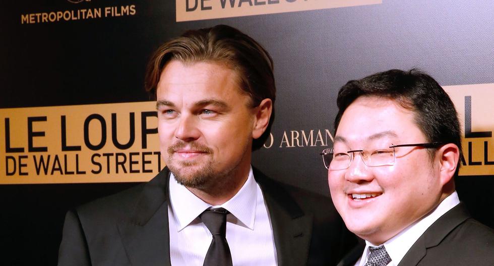 El actor Leonardo DiCaprio junto al empresario financiero malasio Jho Low, en el estreno de 'El lobo de Wall Street' en París, el 9 de diciembre del 2013. (Foto: AFP)