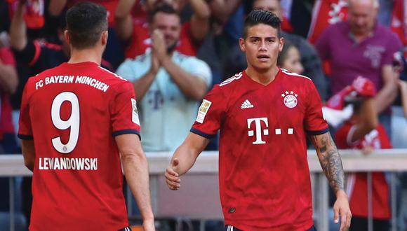 James Rodríguez cerró la cuenta en el Bayern Muhic vs. Bayer Leverkusen. (Foto: Reuters)