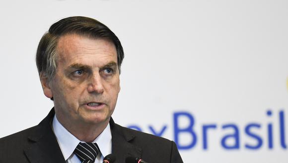 El presidente brasileño, Jair Bolsonaro, habló de la elección de Alberto Fernández en Argentina desde Emiratos Árabes Unidos. (Foto: AFP).