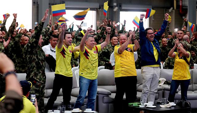 Juan Manuel Santos destacó que sin importar quien sea el rival en octavos de final, Colombia sigue adelante en el Mundial. (Foto: EFE)