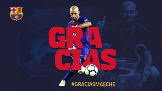 Facebook:  Mascherano es despedido por Barcelona con emotivo video