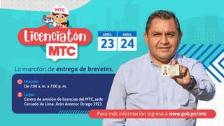 Licencias de conducir, MTC 2022: hora de entrega masiva de brevetes este domingo 24 de abril