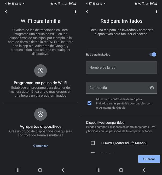 La creación de redes para invitados y otro tipo de controles de la red se realiza con mucha simpleza desde la app Google Home. (El Comercio)