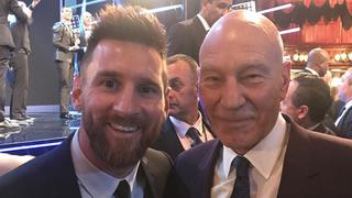 El emocionado mensaje de Patrick Stewart tras su encuentro con Messi