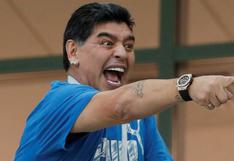 Rusia 2018: Maradona vio Francia-Croacia al lado de históricos futbolistas
