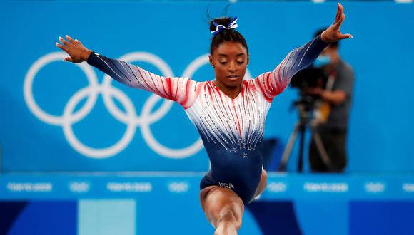 Simone Biles repite podio cinco años después tras lograr una puntuación de 14,000. (Foto: EFE)