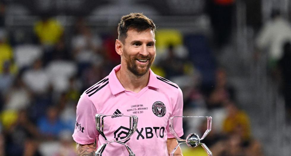 Messi ganó la Leagues Cup con Inter Miami, el único título con el cuadro de la MLS hasta el momento. (Foto: AFP)