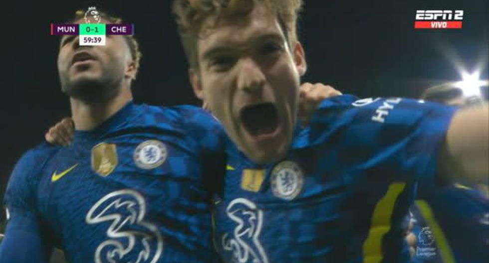 Marcos Alonso’s goal for Chelsea: he scored the 1-0 partial against Manchester United |  VIDEO