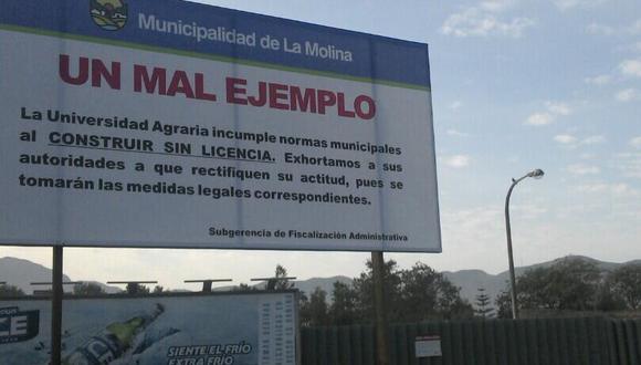 La Molina y Universidad Agraria se enfrentan por obras